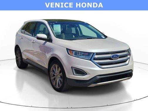 White Platinum 2017 Ford Edge Titanium