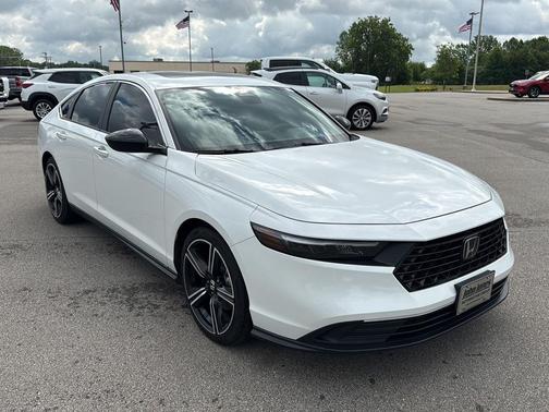 Platinum White Pearl 2025 Honda Accord Hybrid Sport