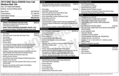 Summit White 2019 GMC Sierra 2500 Base