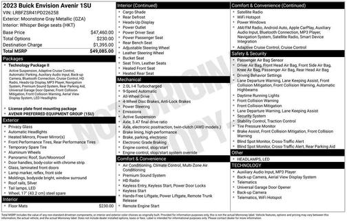 2023 Buick Envision Avenir AWD