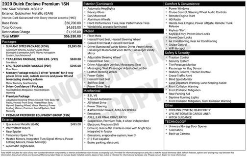 2020 Buick Enclave AWD Premium