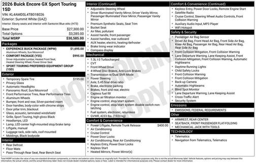 2026 Buick Encore GX Sport Touring