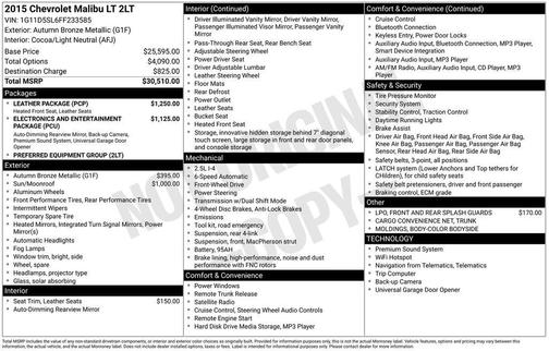 2015 Chevrolet Malibu 2LT