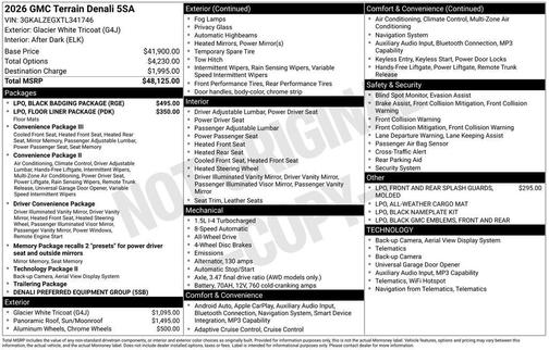 2026 GMC Terrain Denali
