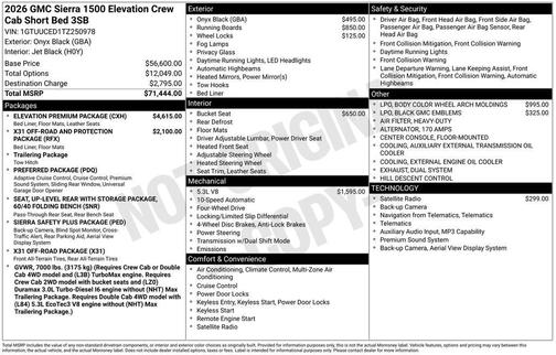 2026 GMC Sierra 1500 Elevation