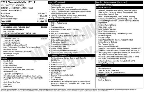 2024 Chevrolet Malibu FWD 1LT