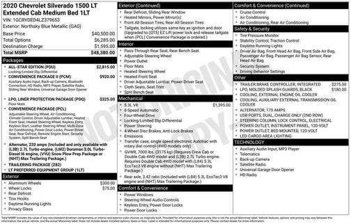 2020 Chevrolet Silverado 1500 LT