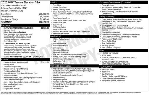 2025 GMC Terrain FWD Elevation