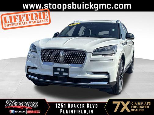 Pristine White Metallic Tri-Coat 2023 Lincoln Aviator Reserve