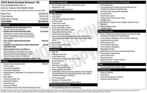 Emperor Blue Metallic 2023 Buick Enclave Essence FWD