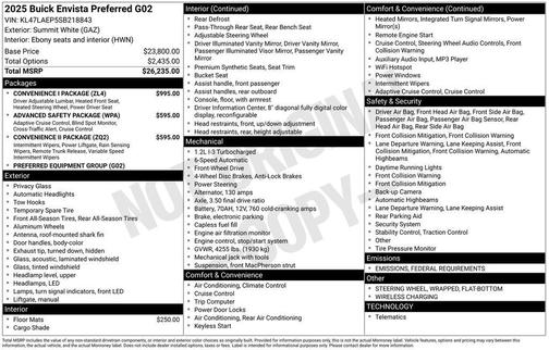 2025 Buick Envista Preferred FWD