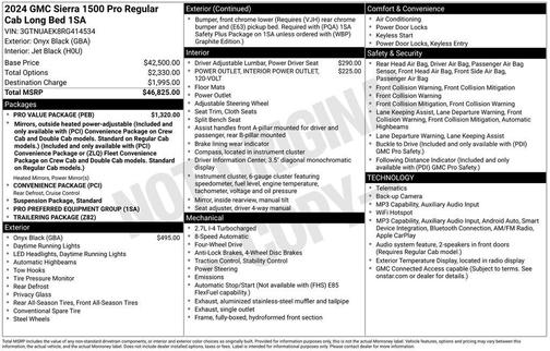 Onyx Black 2024 GMC Sierra 1500 Pro