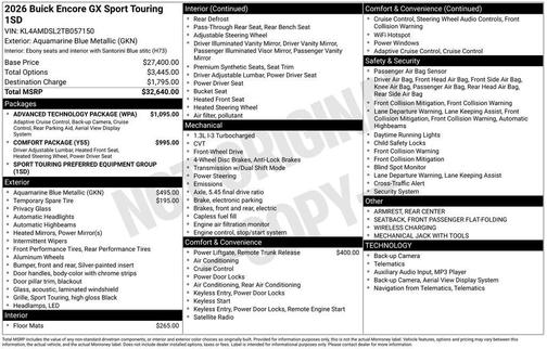 2026 Buick Encore GX Sport Touring
