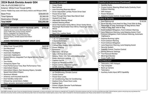 2024 Buick Envista Avenir