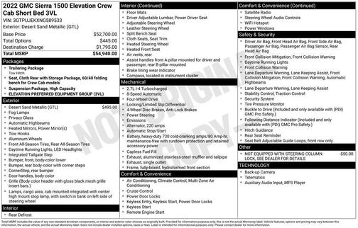 2022 GMC Sierra 1500 Elevation