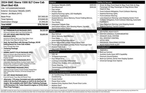 Downpour Metallic 2024 GMC Sierra 1500 SLT