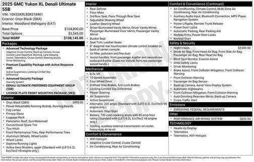 2025 GMC Yukon XL Denali Ultimate