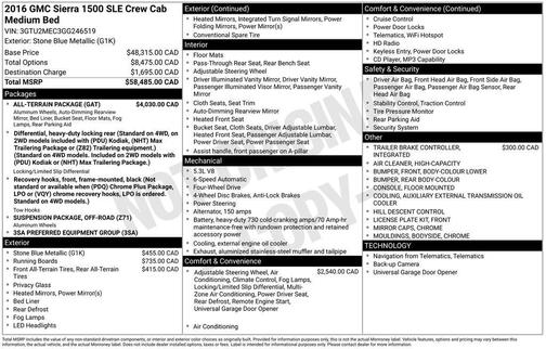 Stone Blue Metallic 2016 GMC Sierra 1500 SLE