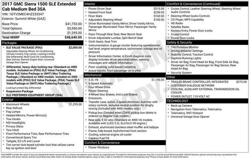 2017 GMC Sierra 1500 SLE