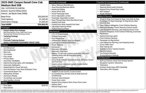 2025 GMC Canyon Denali