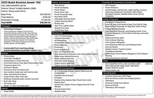 2023 Buick Envision Avenir AWD