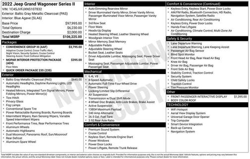Baltic Gray Metallic Clearcoat 2022 Jeep Grand Wagoneer Series II 4x4