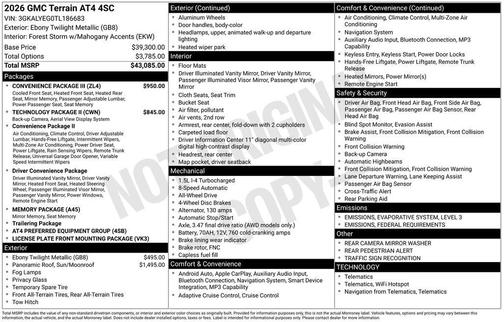 2026 GMC Terrain AWD AT4