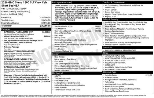 2026 GMC Sierra 1500 SLT