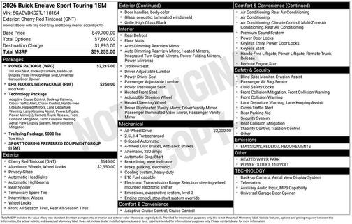 2026 Buick Enclave Sport Touring