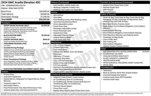 Blue 2024 GMC Acadia FWD Elevation