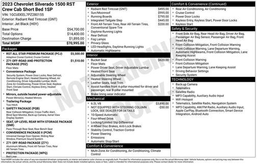 Radiant Red Tintcoat 2023 Chevrolet Silverado 1500 RST