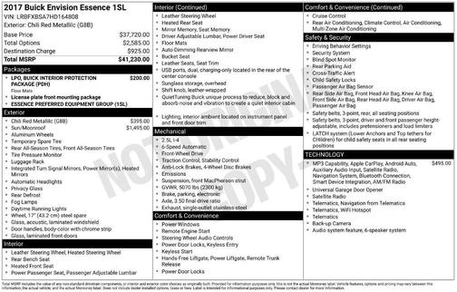 Chili Red Metallic 2017 Buick Envision Essence