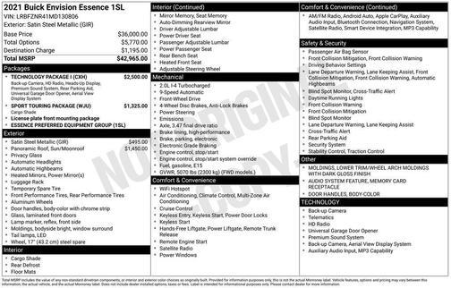 Satin Steel Metallic 2021 Buick Envision FWD Essence