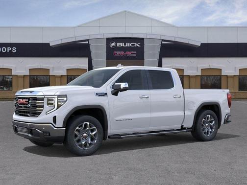 Glacier White Tricoat 2026 GMC Sierra 1500 SLT