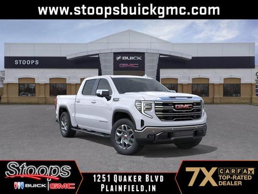 Glacier White Tricoat 2026 GMC Sierra 1500 SLT