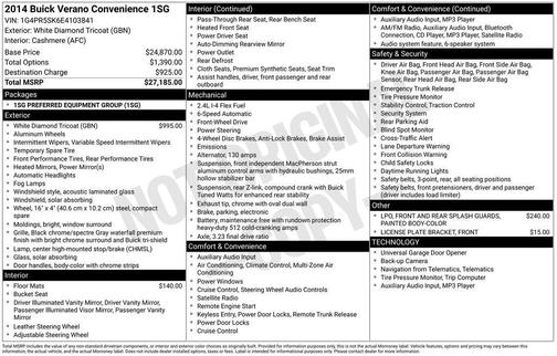 2014 Buick Verano Convenience