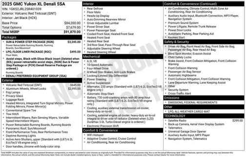 2025 GMC Yukon XL Denali
