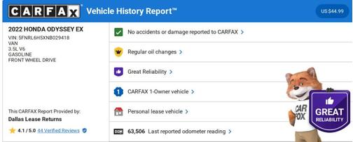 2022 Honda Odyssey EX