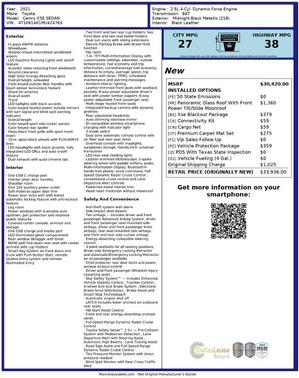 2021 Toyota Camry XSE