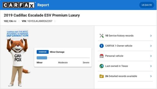 Black 2019 Cadillac Escalade ESV Premium Luxury