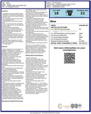 Gray 2023 Toyota Tacoma TRD Off Road