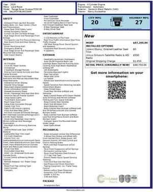 2020 Land Rover Range Rover Evoque SE