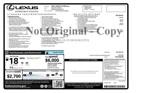 Silver 2021 Lexus LC 500 Base