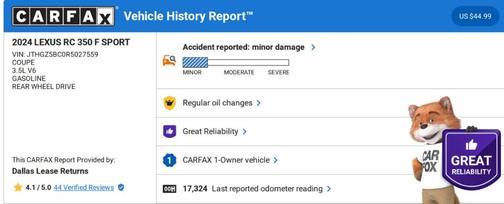2024 Lexus RC 350 F Sport