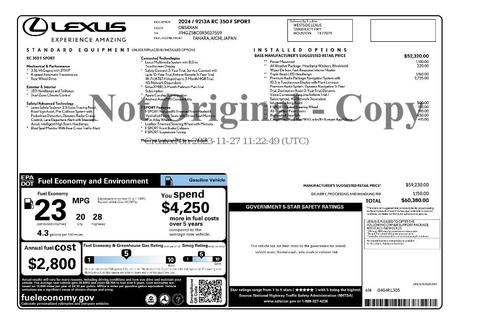 2024 Lexus RC 350 F Sport