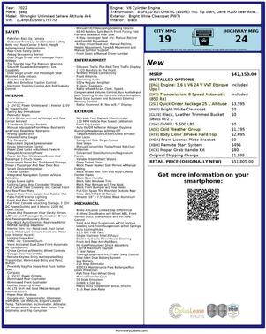 White 2022 Jeep Wrangler Unlimited Sahara Altitude