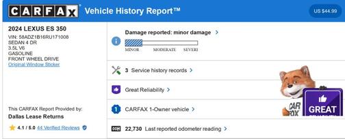2024 Lexus ES 350 ES 350