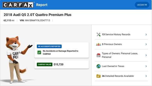 Ibis White 2018 Audi Q5 2.0T Premium Plus