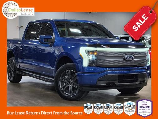 Blue 2022 Ford F-150 Lightning LARIAT
