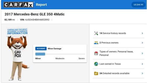 2017 Mercedes-Benz GLE 350 Base 4MATIC